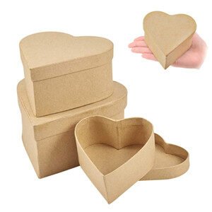 kraft heart paper boxes