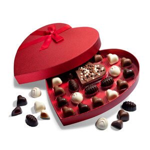 valentine chocolate heart boxes