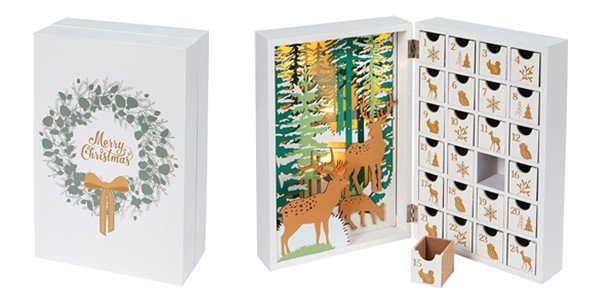 custom white wood advent calendar boxes