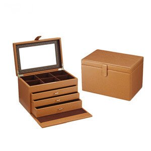 Leather wood perfume set packaging boxes